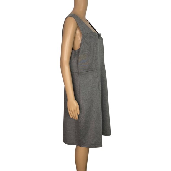 Modcloth Square Neck Gray Dress Size 1X - Picture 2 of 7